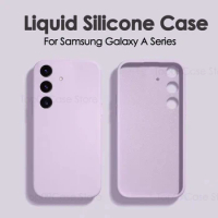 For Samsung Galaxy A15 A35 A55 Liquid Silicone Case Samsung A14 A54 A34 Cover Funda Coque Soft TPU Phone Case Samsung Galaxy A55