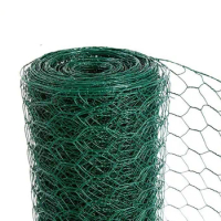 Wide 1x5meters long roll Chicken Metal galvanized pvc green hexagonal Wire Mesh Fence with 25/13mm Compact Holes Household Farm