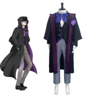 Black Butler 4 Guregori Baioretto Cosplay Costume Boarding School Gregory Violet Uniform Suits Halloween Anime Clothing