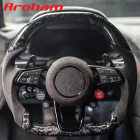 Forge Alcantara Carbon Steering Wheel For Audi A3 A4 A5 A6 A7 A8 RS3 RS4 RS5 RS6 RS7 S3 S4 S5 S6 Q8 Q5 R8 TTS TTRS 2017-2022