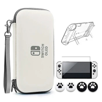 New Switch OLED Storage Carrying Case 7 in 1 Kit for Nintendo Switch OLED Crystal Shell For Switch Oled Accessories