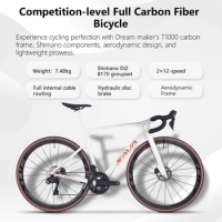 SAVA Dream Maker Full Carbon Road Bike Electronic Shift Road Bike with SHIMAN0 Di2 8170 24S Ultra Light 7.4kg Race Road Bike