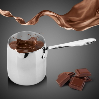 304不銹鋼加熱壺奶杯咖啡壺融化巧克力黃油奶油加厚烘焙加熱鍋