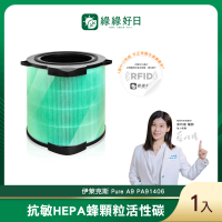 【綠綠好日】適用 Electrolux 伊萊克斯 Pure A9 PA91406(HEPA抗敏RFID濾芯 蜂顆活性碳 二合一)