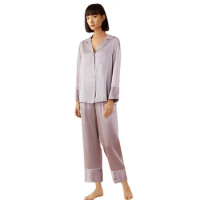 Silk Pajamas for Women 2pcs Sets 100% Mulberry Silk Pijamas Home Wear Pajama Sleepwear Pyjamas Nightwears for Ladies