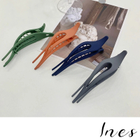 【INES】極簡髮夾 彩色髮夾/韓國設計法式極簡彩色香蕉夾 馬尾夾 髮夾(3色任選)