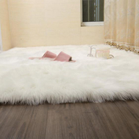 現代簡約長毛絨地毯臥室床邊地墊滿鋪客廳茶幾墊仿羊毛櫥窗裝飾MBS 【麥田印象】