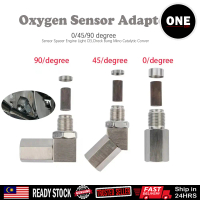 45 ° 90 ° Car Oxygen Sensor with Catalytic Converter CEL Fix Check Engine Light Eliminator Adapter -