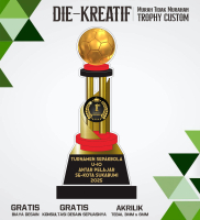 Trophy Sepak Bola/Piala Mini Soccer/Plakat Football/Bahan Akrilik 3mm dan 6mm/Bisa Customs/Free Desa