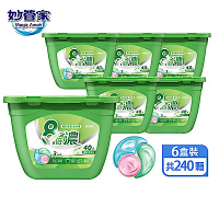 【妙管家】洗衣球 8倍濃 (50顆x6盒共300顆)/三合一洗衣球(40顆x6盒共240顆),2款任選！