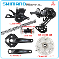 SHIMANO DEORE M6100 Kits 1X12 Speed Groupset Shifter M6100 12V Rear Derailleurs FC-M6100 Crankset CN-M6100 Chain MTB Bike Parts