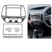2Din Car Fascia Radio Panel for HYUNDAI i-20 i20 2012+(Manual Aircon) DVD Dash Fitting Kit Facia Plate Adapter Cover Bezel Frame