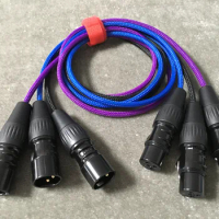 Microphone balanced cable with Japan FURUTECH 4 P with shield or braid wire coated by 4mm color JDD-FR PET for rental equipment