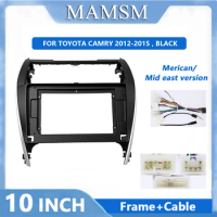 2 Din Android Head Unit Car Radio Frame Kit For TOYOTA CAMRY 2012-2015 Stereo Dash Fascia Trim Bezel Faceplate