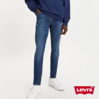 Levis 男款 上寬下窄 512低腰修身窄管牛仔褲 / 精工深藍染水洗 / 彈性布料