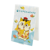 【SONA森那家居】FUMEANCATS 黃阿瑪的後宮生活 夏日系列 摺疊化妝鏡 折鏡 鏡子 隨身鏡(12x15x0.5)