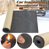 1Roll 200cmx50cm 10mm/6mm/3mm Car Proofing Deadening Car Truck Anti-noise Sound Insulation Cotton Heat Closed Cell Foam Body Kit
