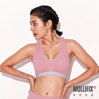 Mollifix 瑪莉菲絲 深感V後交叉運動內衣 (紫灰)