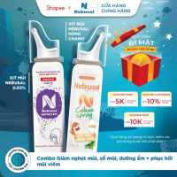 【Đang hot】 【 Mẫu bán chạy】 Combo Viêm Mũi Dị Ứng Xịt Mũi Nebusal Húng Chanh và Nebusal 0.65% Giảm Ng