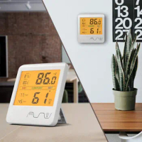 Indoor Thermometer Hygrometer Indoor Hygrometer Home Digital Thermometer and Hygrometer Backlight 1PC