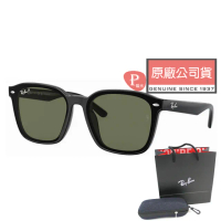 【RayBan 雷朋】亞洲版 時尚偏光太陽眼鏡 黃奇斌-阿斌配戴偏光款 RB4392D 601/9A 黑框墨綠偏光鏡片 公司貨