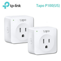 【現折$50 最高回饋3000點】        TP-LINK Tapo P100 迷你型 Wi-Fi 智慧插座(2入)