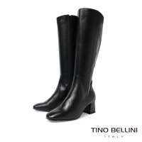 【TINO BELLINI 貝里尼】義大利進口牛皮經典馬靴FWWV003-1(黑)