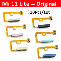 10Pcs/Lot, Original Home Button FingerPrint Sensor Flex Cable Ribbon For Xiaomi Mi 11 Mi11 Lite Replacement Parts