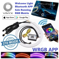 Lampu Alis Led Drl Maxmoto Rgb Konek Aplikasi Android/Ios Welcome Light Sein Running Bluetooth App C