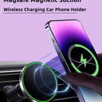 TEEQ Magnetic Car Wireless Charger macsafe for iPhone 12 13 14 15 pro max mini Air Vent Car Phone Holder Stand Fast Car Charging