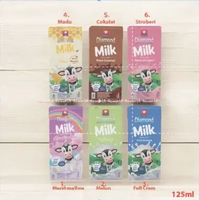 Diamond Milk 125ml Marshmallow Melon Full Cream Madu Cokelat Stroberi Susu UHT Rasa Coklat Siap Minu