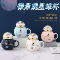 Constant temperature Cup Cmart 55 Degree Warm Cup Astronaut Planet Mug Christmas Glass Set Christmas