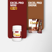 1 Excel Pro Coklat Tablets 30 biji & 1 Excel PRO DRINKS 15 sachets Fadzilah Kamsah HQ