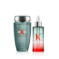 【KERASTASE 巴黎卡詩】濃密芯生調理組(男性/養髮/濃密/控油/蓬/洗髮精/頭皮精華)