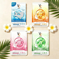 [แยก 1 แผ่น] VC Vit C Bio Facial Mask / Glassy Facial Mask มาส์กเกาหลี สูตรวิตซีกู้ผิวสูตรหน้าใส น้อ