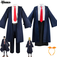 เสื้อคลุมมีฮู้ด, Mashle: การออกแบบการ์ตูนส้ม, Irvine Lance นักเรียน, สีฟ้า, เหมาะสำหรับคอสเพลย์, เคร