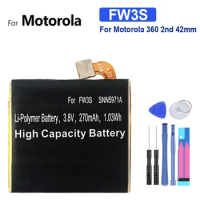 360 Sport 360SP Battery For Motorola Moto 360 2nd Gen 2015 42mm FW3S 270mAh Smart Watch 360S / FW3L SNN5962A 46MM