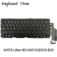 เปลี่ยแป้นพิมพ์แล็ปท็อป, สำหรับ Avita Liber ns14a9 D283US-B20, พร้อมไฟแบ็คไลท์, ภาษาอังกฤษ