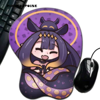 PINKTORTOISE Anime 3D magic fairy Mouse Pad with Silicone Wrist Rest Mousepad Chest Mouse Hand PC Office Comic Mouse mat