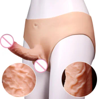 Lesbian fake penis Silicone Dildo Pants Lesbian Strapon Dildo Sex Toys Woman Masturbation Device Realistic Dildo Penis Pants