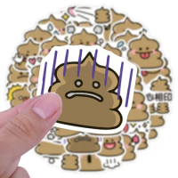 40Pcs Funny Poop Emoticons Sticker Cartoon Stool Toilet Sticker for Suitcase Box Helmet Water Cup Notebook Party Gift