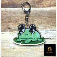 Sad Frog On The Leaf | Double Sided Acrylic Keychain