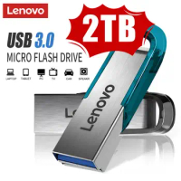 Lenovo 2TB 1TB Metal USB 3.0 Flash Drives 512GB High Speed Pendrive 256GB USB Drive 128GB Memoria USB Flash Disk For Computer PC