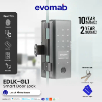 evomab Kunci Pintu Kaca Fingerprint Smart Door Rim Lock EDLK-GL1 - Tanpa Baterai