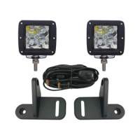 2PCS LED Pod Work Light with mounting bracket &amp; On/Off Switch Wiring Kit for 2018+ Jeep Wrangler JL
