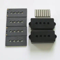 Donlis Fiber Plate Flatwork 4 String P Bass Pickup Kits With Charged Alnico 5 Magnet Rods in Black white ivory Colors