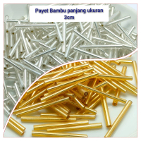 payet bambu panjang jepang manik bambu ukuran 3cm per lusin murah payet  bambu