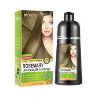 Mokeru Rosemary linen color shampoo Hair dye shampoo Color Shampoo for Women Fashionable hair color cover gray hair 500ml