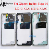 6.43 inch For Xiaomi Redmi Note 10 4G M2101K7AI M2101K7AG Middle Frame Mid Housing Bezel Middle Frame Replacement