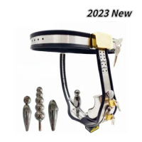 2023 New Metal Chastity Pants Male Chastity Belt with Anal Plug Chastity Lock Anti Cheating Abstinence Fetish Sex Toy Men Gay 18